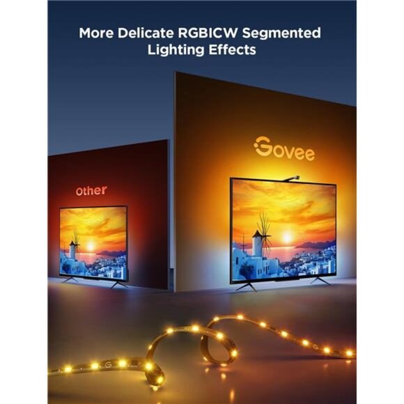 Govee TV Backlight 3 Lite with Fish-Eye Correction Function Sync to 55-65 Inch - Picture 3 of 14